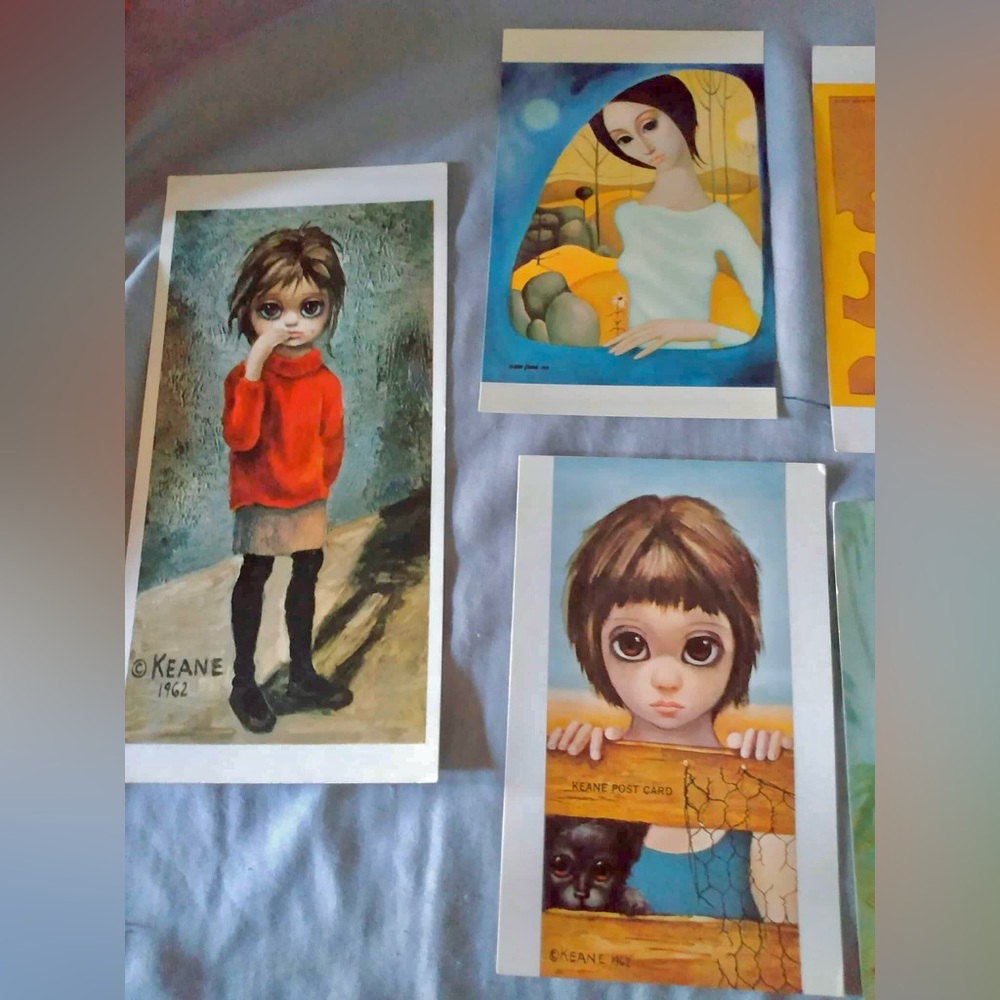 Collection of 8 Vintage Margaret & Walter Keane Postcards - Unused - Picture 2 of 3